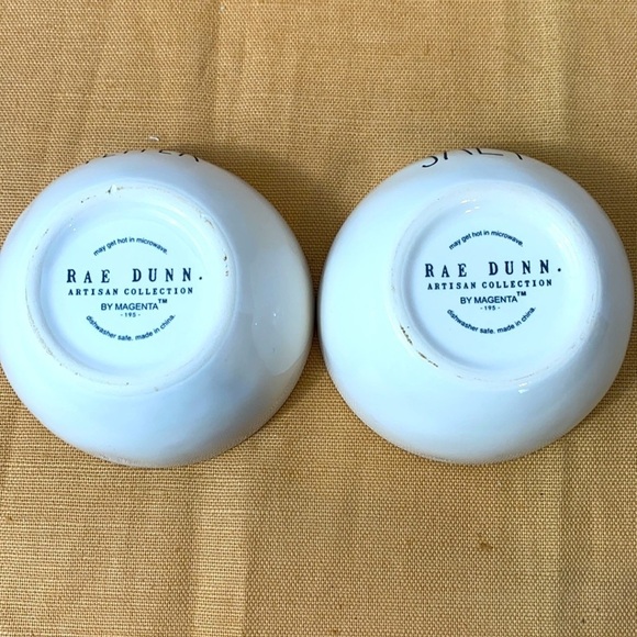 NWOT Rae Dunn Artisan Collection By Magenta Pinch Salt & Pepper Bowls - Picture 4 of 4
